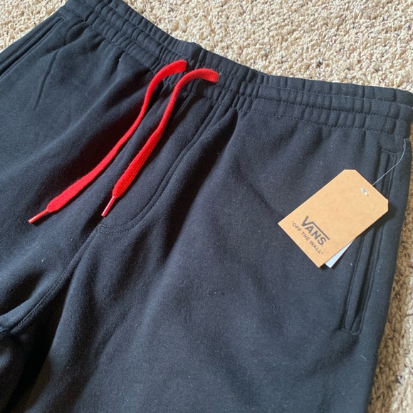 Vans Black Sweatpants Cuffed Legs Brand New - Picture 3 of 7